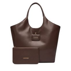 Torebka LOVE MOSCHINO. Brązowe shopper bag Love Moschino, bez wzorów, bez dodatków. Za 849.99 zł.
