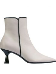 Högl Skórzane botki "Blair" w kolorze kremowym rozmiar: 37,5. Brązowe botki damskie Högl, eleganckie, bez obcasa, bez zapięcia. Za 500.95 zł.