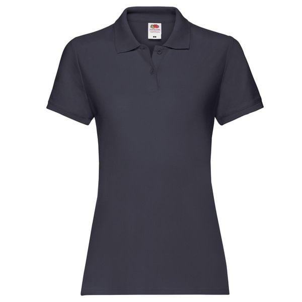 Damska Koszulka Polo Premium. Niebieskie koszulki sportowe damskie Fruit of the Loom, l, bez wzorów, bez ramiączek. Za 72.99 zł.