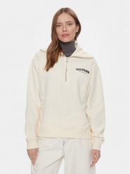 Tommy Hilfiger Bluza Monotype WW0WW42469 Beżowy Regular Fit. Brązowe bluzy damskie Tommy Hilfiger, xl, bez wzorów, z bawełny, bez kaptura. Za 519.99 zł.