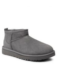 Ugg Śniegowce W Classic Ultra Mini 1116109 Szary. Szare śniegowce damskie Ugg, ze skóry. Za 769.00 zł.