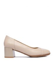 Go Soft Czółenka CEO-BK063 Beżowy. Brązowe czółenka damskie GO SOFT, bez wzorów, ze skóry, bez obcasa. Za 139.99 zł.