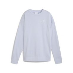 Damska luźna bluza z okrągłym dekoltem i małym logo No.1 ESS PUMA. Niebieskie bluzy damskie Puma, m, bez wzorów, bez kaptura. Za 129.00 zł.