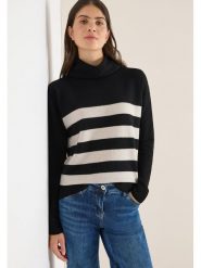 Cecil Golf w kolorze kremowo-czarnym rozmiar: S. Brązowe golfy damskie Cecil, s, bez wzorów, bez ramiączek. Za 121.80 zł.