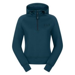 Damska bluza z kapturem ELT Regensburg. Niebieskie bluzy damskie ELT, uniwersalny, bez wzorów, z materiału, z kapturem. Za 258.00 zł.