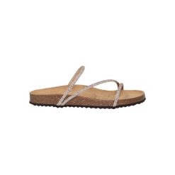 Sandały GEOX D BRIONIA R Złoty. Żółte sandały damskie Geox, bez wzorów, ze skóry, bez obcasa, bez zapięcia. Za 293.99 zł.