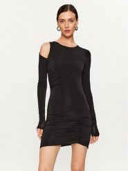 Pinko Sukienka koktajlowa Bey Blate Abito 102489 A1BQ Czarny Slim Fit. Czarne sukienki damskie Pinko, bez wzorów, z wiskozy, wizytowe, bez ramiączek. Za 399.99 zł.