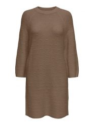 ONLY Sukienka dzianinowa w kolorze brązowym rozmiar: S. Brązowe sukienki damskie Only, bez wzorów, z dzianiny, bez ramiączek. Za 105.38 zł.