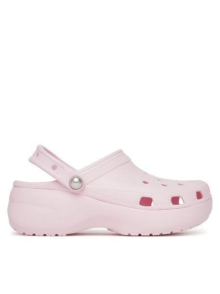 Crocs Klapki Classic Platform Pearl Clog 211231 Różowy. Czerwone klapki damskie Crocs, bez wzorów, z tworzywa sztucznego, bez obcasa, bez zapięcia. Za 399.99 zł.
