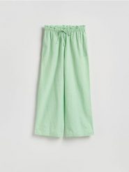 Spodnie od piżamy - zielony. Zielone piżamy damskie Reserved, bez wzorów, z bawełny, bez ramiączek. Za 79.99 zł.