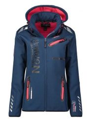 Geographical Norway Kurtka softshellowa "Assor" w kolorze granatowym rozmiar: XXL. Niebieskie kurtki sportowe damskie Geographical Norway, xxl, bez wzorów, bez kaptura. Za 215.21 zł.