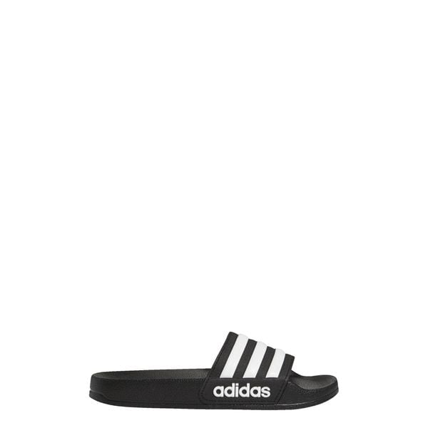 Klapki Adilette Shower. Białe klapki damskie Adidas, bez wzorów, bez obcasa, bez zapięcia. Za 109.00 zł.
