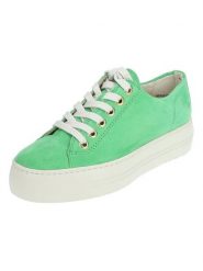 Paul Green Skórzane sneakersy w kolorze zielonym rozmiar: 37,5. Zielone obuwie sportowe damskie Paul Green, ze skóry, bez zapięcia. Za 240.43 zł.