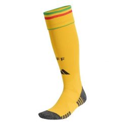 Getry domowe Jamajka 26 x Bob Marley. Żółte legginsy sportowe damskie Adidas, s, bez wzorów, z bawełny, do piłki nożnej. Za 99.95 zł.