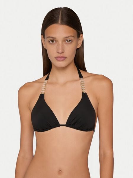 Guess Góra od bikini E6GJ41 KG272 Czarny. Czarne bikini Guess, z aplikacjami, z syntetyku. Za 328.99 zł.