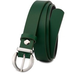 Pasek skórzany BELTIMORE r.85-100 cm O22 zielony. Zielone paski damskie bez wzorów. Za 49.99 zł.