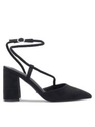 DeeZee Czółenka AISCHA KL-HH4587-21 Czarny. Czarne czółenka damskie DeeZee, bez wzorów, z materiału, bez obcasa. Za 77.99 zł.