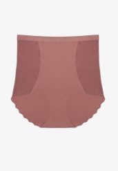 Ciemnofioletowa Bezszwowa Bielizna modelująca Majtki High Waist Falawena. Fioletowa bielizna korygująca Renee, bez wzorów. Za 9.99 zł.