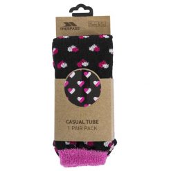 Trespass Inverso - Skarpetki z podszewką w stylu Casual czarne serca. Białe skarpetki damskie Trespass, bez wzorów. Za 192.99 zł.