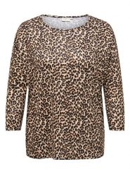 ONLY Carmakoma Bluzka w kolorze jasnobrązowym rozmiar: XL-54. Brązowe bluzki damskie Only Carmakoma, xl, bez wzorów, bez kołnierzyka, bez ramiączek. Za 52.17 zł.