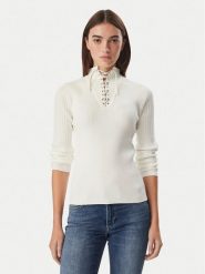 Liu Jo Sport Sweter TF6082 MS63L Kremowy Regular Fit. Białe swetry klasyczne damskie Liu Jo Sport, l, z syntetyku, bez kołnierzyka. Za 689.99 zł.