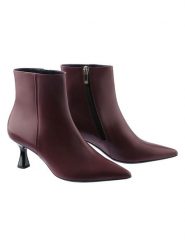 Högl Skórzane botki "Charlene" w kolorze bordowym rozmiar: 42. Czerwone botki damskie Högl, eleganckie, bez obcasa, bez zapięcia. Za 454.95 zł.