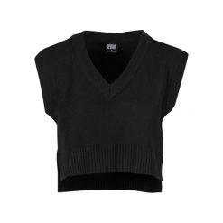 Damski sweter z dzianiny Urban Classics Soft. Czarne swetry klasyczne damskie Urban Classics, na zimę, z dzianiny, bez kołnierzyka. Za 191.00 zł.