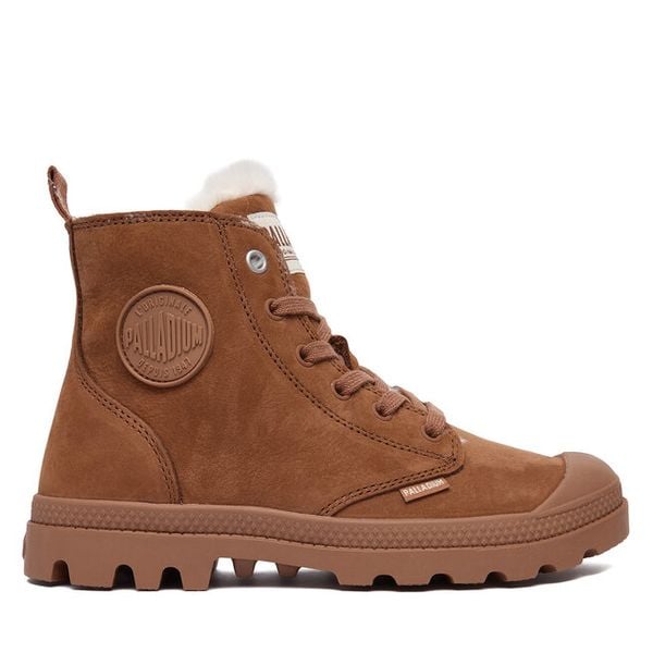 Trapery Palladium. Brązowe trapery damskie Palladium, bez zapięcia. Za 579.99 zł.