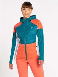 Dare 2b Kurtka hybrydowa "Culmination" w kolorze zielono-pomarańczowym rozmiar: 40. Pomarańczowe kurtki sportowe damskie Dare 2b, bez wzorów, bez kaptura. Za 226.45 zł.