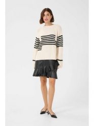 CULTURE Sweter w kolorze biało-czarnym rozmiar: M. Białe swetry klasyczne damskie Culture, m, ze splotem, bez kołnierzyka. Za 130.99 zł.