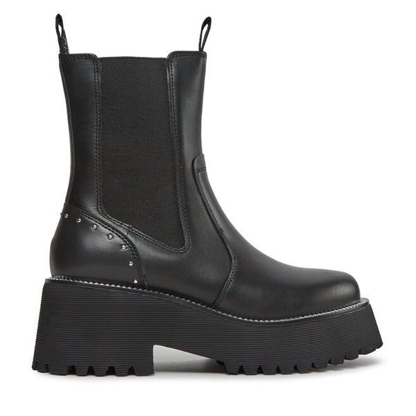 Sztyblety Liu Jo. Czarne botki damskie Liu Jo, bez obcasa, na płaskiej podeszwie, bez zapięcia. Za 719.99 zł.