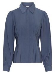 MOSS COPENHAGEN Koszula "Elsa Asana" w kolorze granatowym rozmiar: XL. Niebieskie koszule damskie Moss Copenhagen, xl, bez wzorów, bez kołnierzyka, bez ramiączek. Za 135.81 zł.