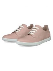Ecco Skórzane sneakersy "Leisure" w kolorze jasnoróżowym rozmiar: 37. Różowe obuwie sportowe damskie ECCO, bez zapięcia. Za 197.17 zł.