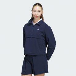 Kurtka z krótkim suwakiem Go-to. Niebieskie kurtki damskie Adidas, uniwersalny, bez wzorów, bez kaptura. Za 479.00 zł.