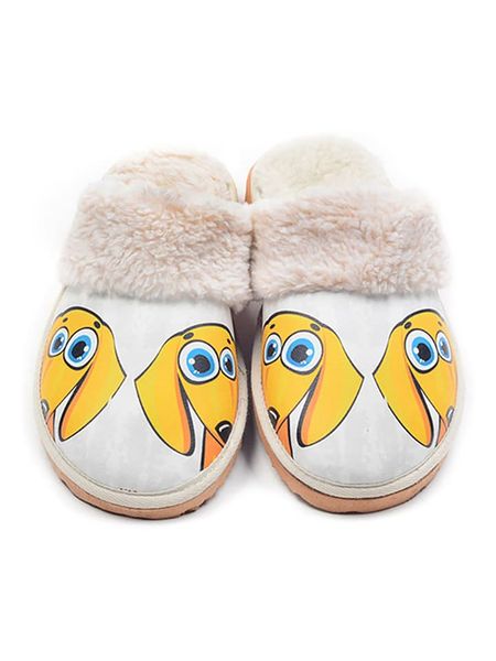 Goby Kapcie w kolorze biało-żółtym rozmiar: 42. Białe kapcie damskie Goby, z materiału. Za 130.99 zł.