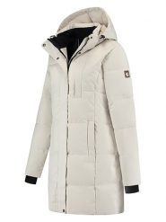 TRAVELIN' Parka "Rayna" w kolorze białym rozmiar: XXL. Białe parki damskie Travelin', s, bez kaptura. Za 287.51 zł.
