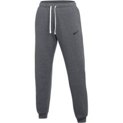 Damskie spodnie dresowe Nike Park 26 ciemnoszare. Szare spodnie dresowe damskie Nike, bez wzorów, z bawełny. Za 154.99 zł.