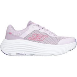 Buty sportowe damskie Skechers Max Cushioning Endea. Fioletowe obuwie sportowe casual damskie Skechers, bez zapięcia, trekkingowe, Skechers Sport. Za 590.00 zł.