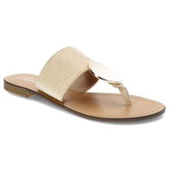 Beżowe Klapki Moow Eleganckie Damskie Buty. Brązowe klapki damskie Moow, bez wzorów, bez obcasa, bez zapięcia. Za 105.00 zł.