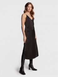 Bruuns Bazaar Sukienka codzienna Catmint Indie BBW3227 Czarny Regular Fit. Czarne sukienki damskie Bruuns Bazaar, bez wzorów, z syntetyku, bez ramiączek. Za 369.99 zł.