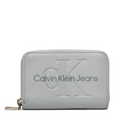Portfel Calvin Klein Jeans. Szare portfele damskie Calvin Klein Jeans, bez wzorów, z jeansu. Za 229.99 zł.