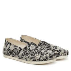 Półbuty Toms. Czarne półbuty damskie TOMS, bez wzorów, bez obcasa, na płaskiej podeszwie, bez zapięcia. Za 179.99 zł.