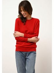 Just Cashmere Kaszmirowy sweter "Janice" w kolorze czerwonym rozmiar: M. Czerwone swetry klasyczne damskie Just Cashmere, m, z kaszmiru, bez kołnierzyka. Za 436.14 zł.