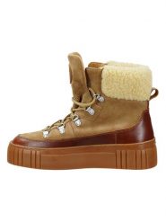GANT Footwear Skórzane botki "Snowmont" w kolorze jasnobrązowym rozmiar: 37. Brązowe botki damskie GANT Footwear, ze skóry, bez obcasa, bez zapięcia. Za 457.95 zł.
