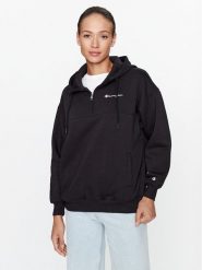 Champion Bluza Hooded Half Zip Sweatshirt 116581 Czarny Oversize. Czarne bluzy damskie Champion, m, bez wzorów, z syntetyku, bez kaptura. Za 169.99 zł.