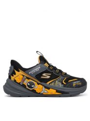 Skechers Sneakersy Slip-Ins: Hyper-Quest 404212L/BKYL Czarny. Czarne buty sportowe chłopięce Skechers, bez zapięcia. Za 269.99 zł.