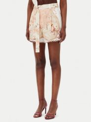 TWINSET Szorty materiałowe 251TT2443 Beżowy Regular Fit. Brązowe szorty damskie Twinset, bez wzorów, ze lnu. Za 819.99 zł.