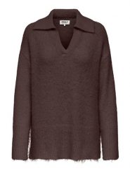 ONLY Sweter w kolorze brązowym rozmiar: XL. Brązowe swetry klasyczne damskie Only, xl, bez kołnierzyka. Za 130.99 zł.