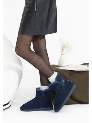 Gooce Skórzane botki zimowe "Crestone" w kolorze granatowym rozmiar: 38. Niebieskie botki damskie Gooce, na zimę, ze skóry, bez obcasa, bez zapięcia. Za 217.99 zł.