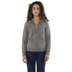Bluza miękka z kaptur na co dzień na siłownię. Szare bluzy damskie LEONE 1947 APPAREL, bez wzorów, z bawełny, bez kaptura. W wyprzedaży za 164.19 zł.